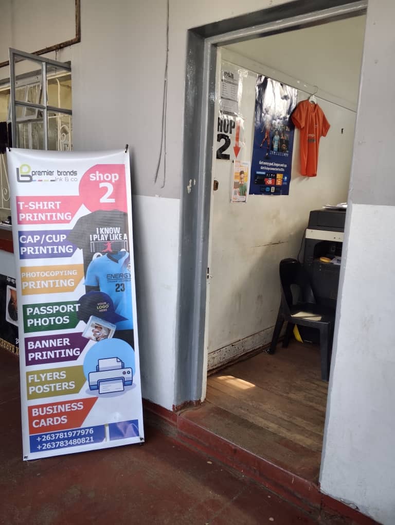 Premier Brands studio entrance and window display